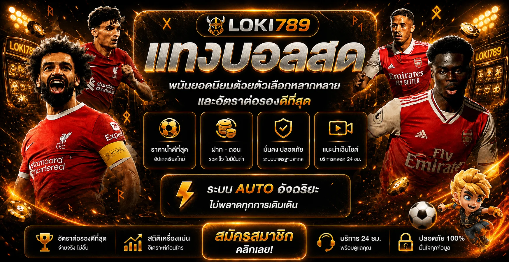 แบนเนอร์ LOKI789 ผลบอลสดและเกมกีฬา